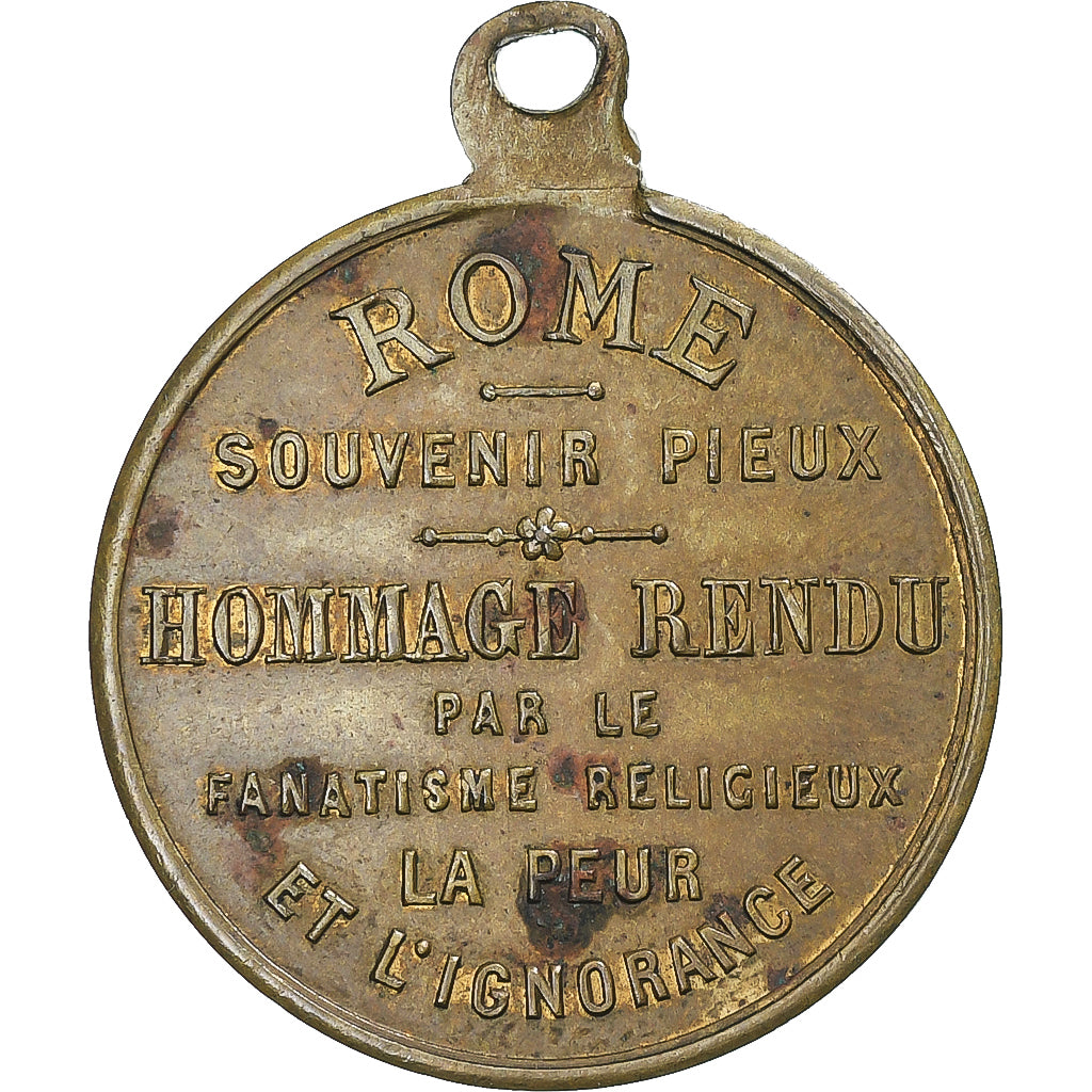 Vaticano, ficha, 1829, PIE IX, BB, Rame