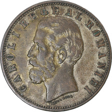 Moneta, Rumunia, Carol I, 5 Bani, 1882, VF(30-35), Miedź, KM:19