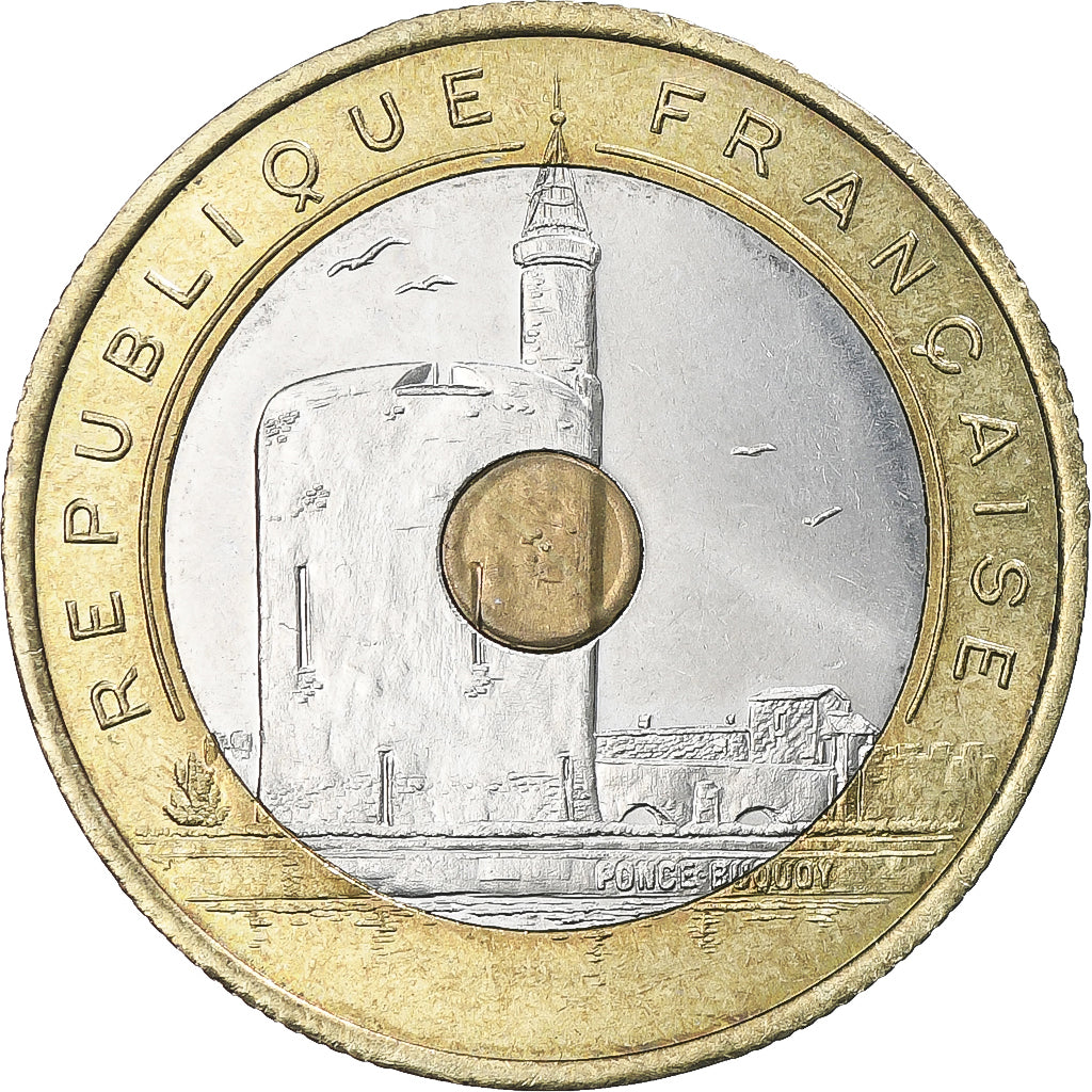 Coin, France, Jeux Méditerranéens, 20 Francs, 1993, AU(55-58), Tri-Metallic