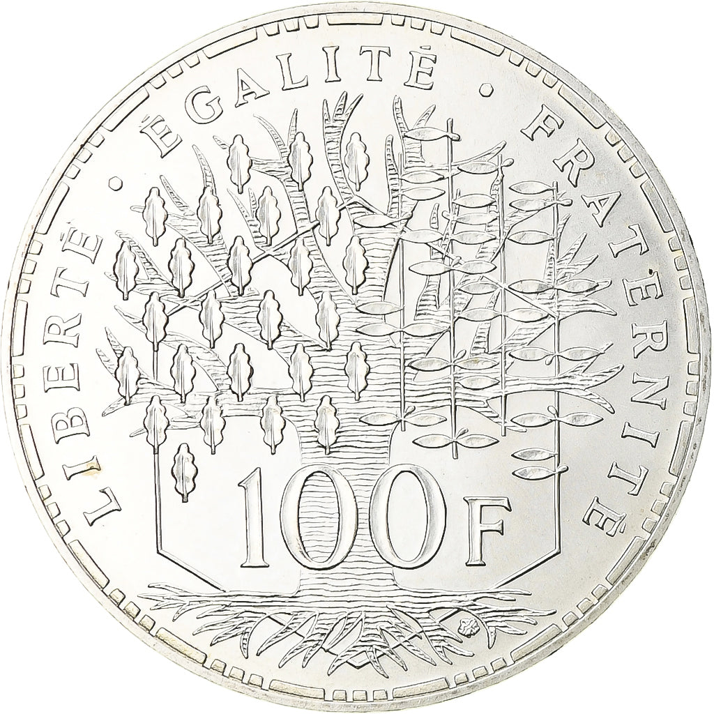 Munten, Frankrijk, Panthéon, 100 Francs, 1984, Paris, UNC-, Zilver, KM:951.1