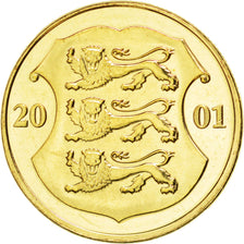 Coin, Estonia, Kroon, 2001, MS(63), Aluminum-Bronze, KM:35