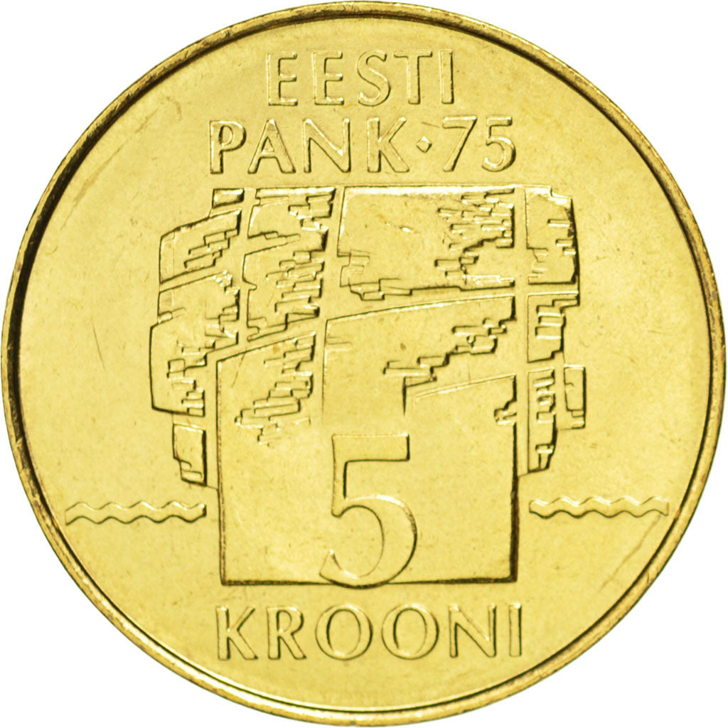 ESTONIA, 5 Krooni, 1994, KM #30, MS(63), Aluminum-Bronze, 26.1, 7.08