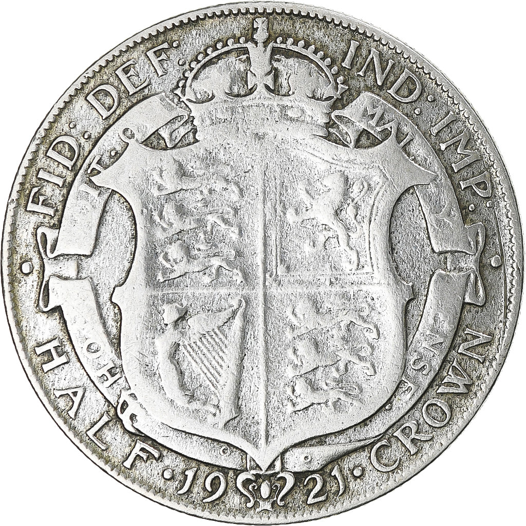 Munten, Groot Bretagne, George V, 1/2 Crown, 1921, FR, Zilver, KM:818.1a