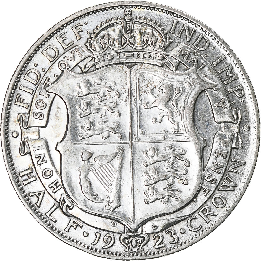 Munten, Groot Bretagne, George V, 1/2 Crown, 1923, FR, Zilver, KM:818.2