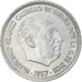 Moneda, España, Caudillo and regent, 50 Pesetas, 1957 (58), MBC, Cobre -