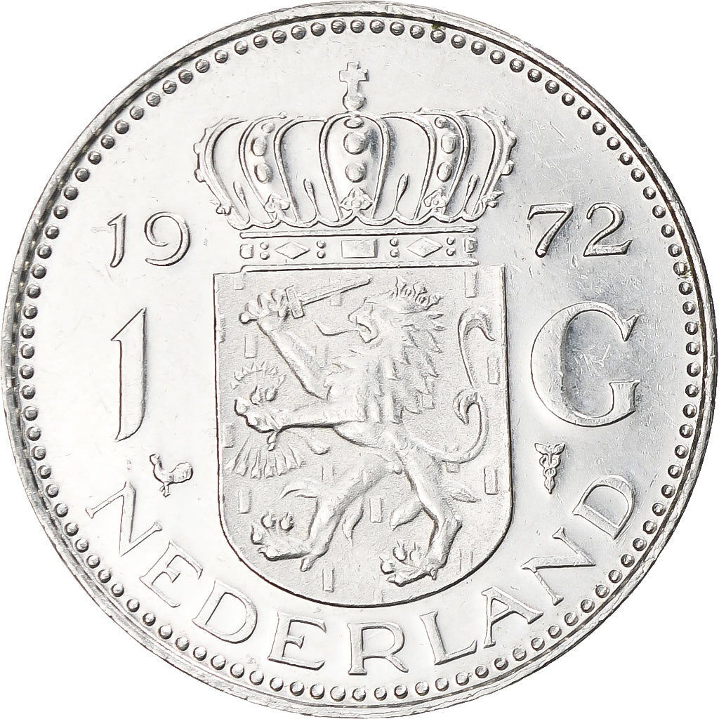 Moeda, Países Baixos, Juliana, Gulden, 1972, AU(50-53), Níquel, KM:184a