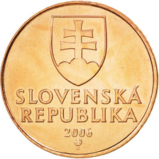 SLOVAKIA, 50 Halierov, 2006, KM #35, MS(63), Copper Plated Steel, 18.75, 2.81