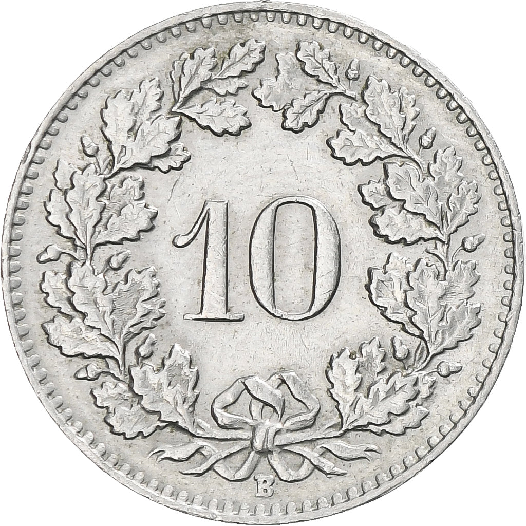 Munten, Zwitserland, 10 Rappen, 1962, Bern, ZF+, Cupro-nikkel, KM:27
