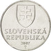 SLOVAKIA, 2 Koruna, 2007, KM #13, MS(63), Nickel Plated Steel, 22.5, 4.42