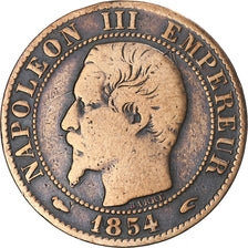 Munten, Frankrijk, Napoleon III, 5 Centimes, 1854, Paris, FR, Bronzen