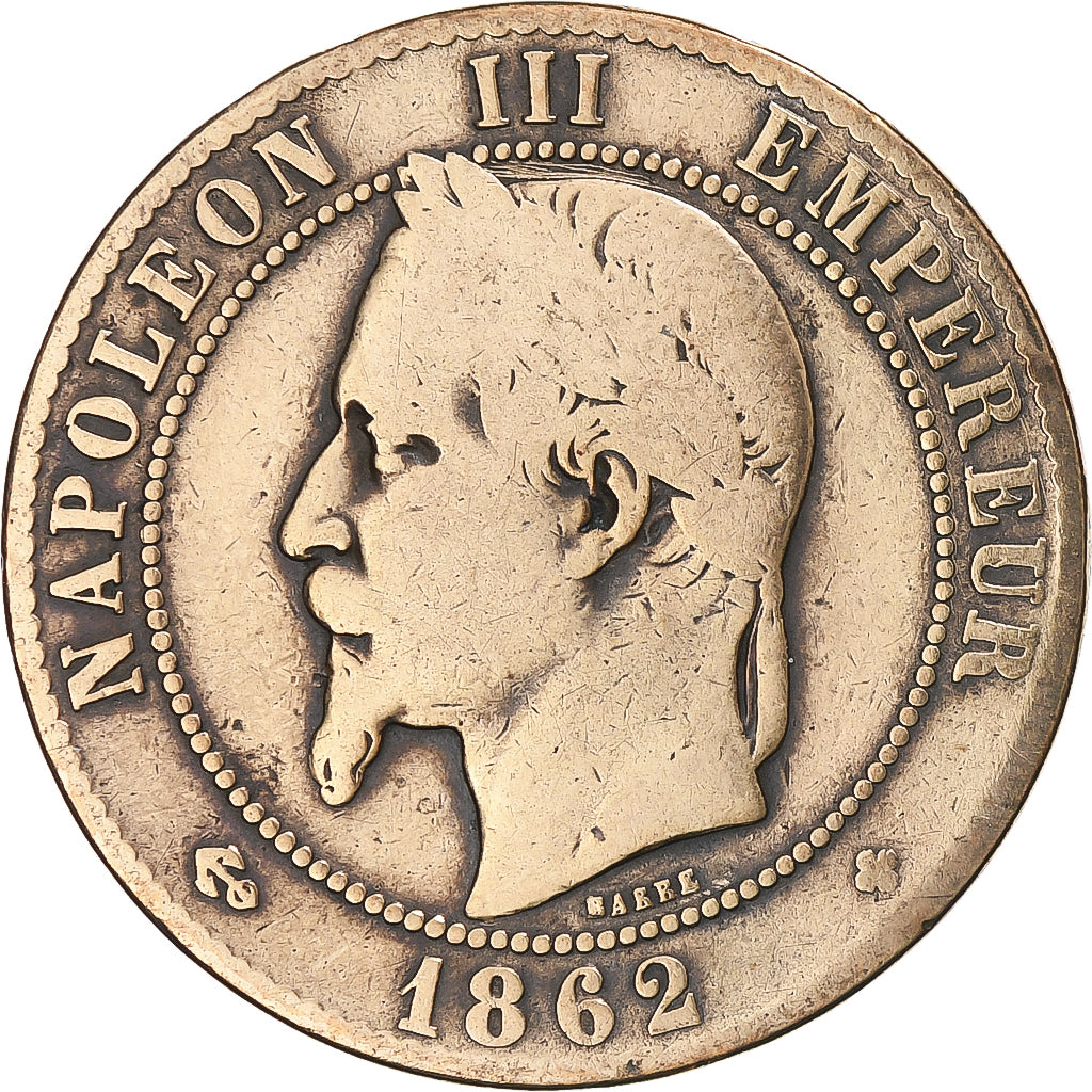 Coin, France, Napoleon III, Napoléon III, 10 Centimes, 1862, Strasbourg