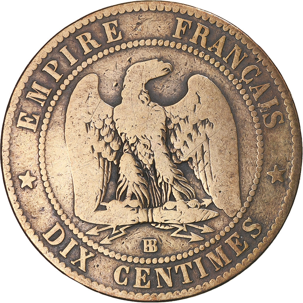 Coin, France, Napoleon III, Napoléon III, 10 Centimes, 1862, Strasbourg