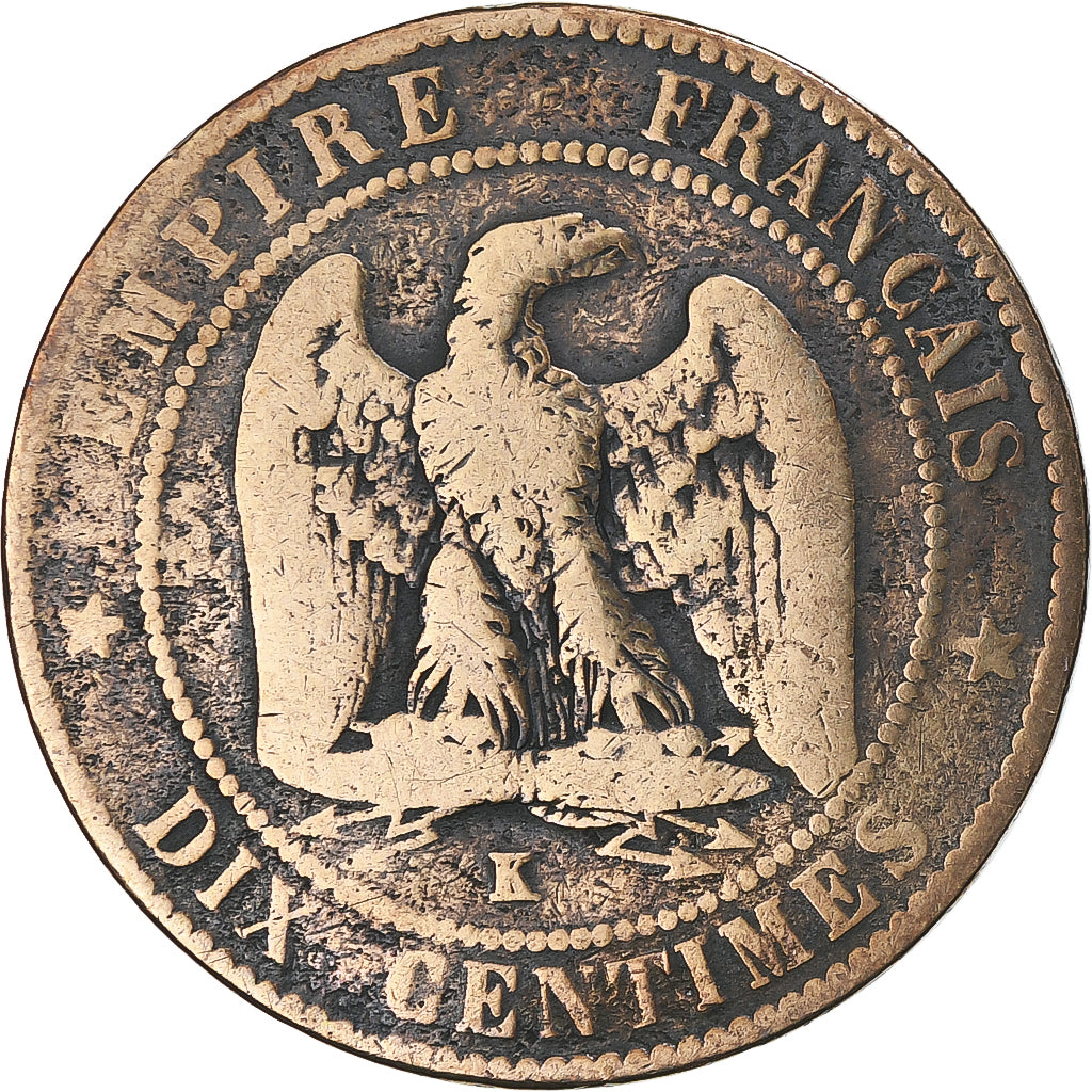 Munten, Frankrijk, Napoleon III, Napoléon III, 10 Centimes, 1856, Bordeaux