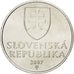 SLOVAKIA, 5 Koruna, 2007, KM #14, MS(63), Nickel Plated Steel, 24.75, 5.53