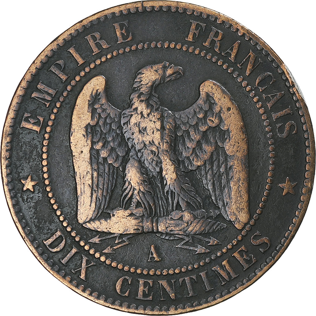 Monnaie, France, Napoleon III, Napoléon III, 10 Centimes, 1853, Paris, TB