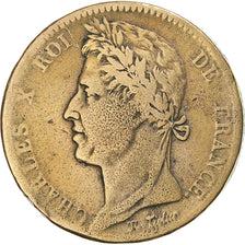 Monnaie, Colonies françaises, Charles X, 10 Centimes, 1827, La Rochelle, TB