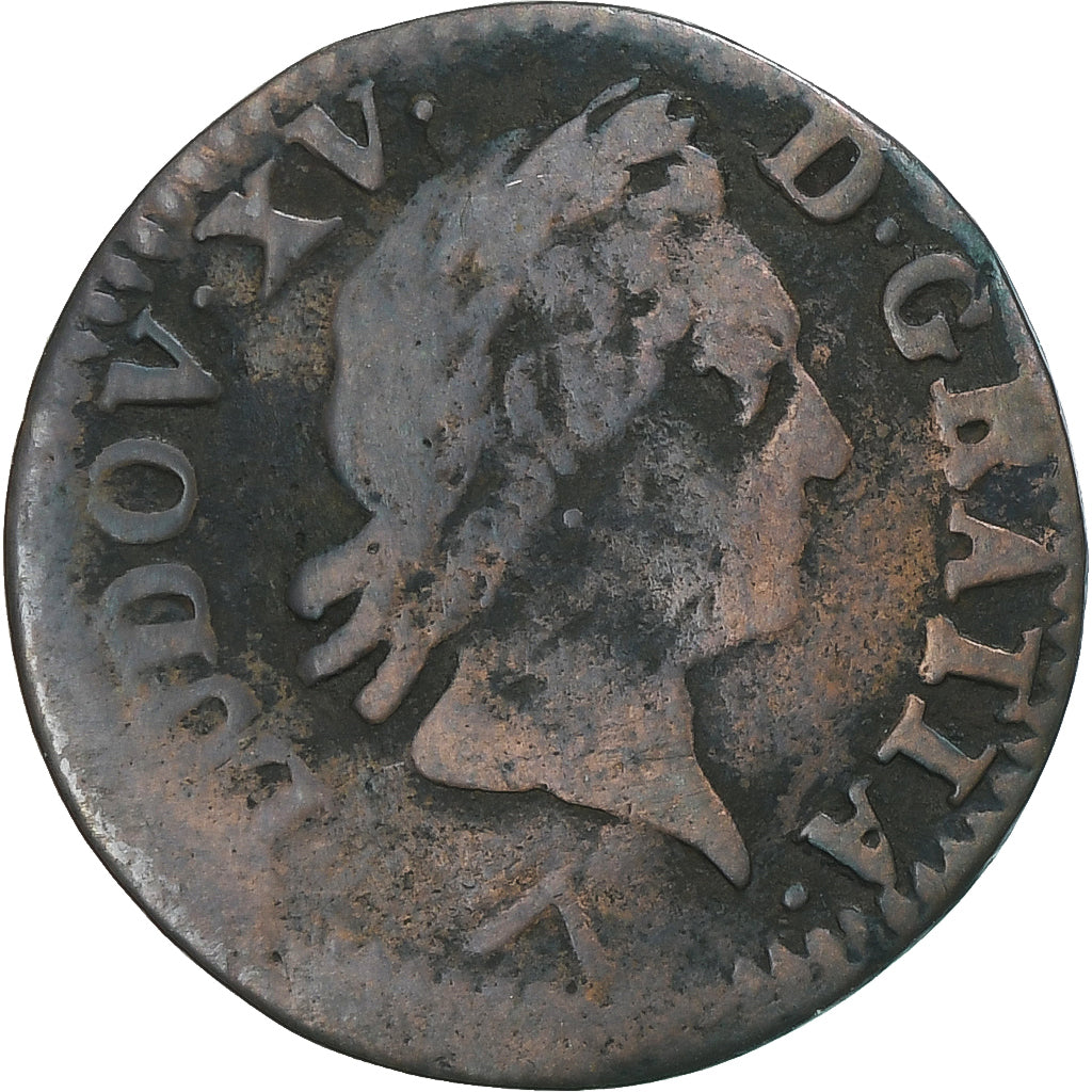 Munten, Frankrijk, Louis XV, Liard à la vieille tête, Liard, 1773, Lille, FR