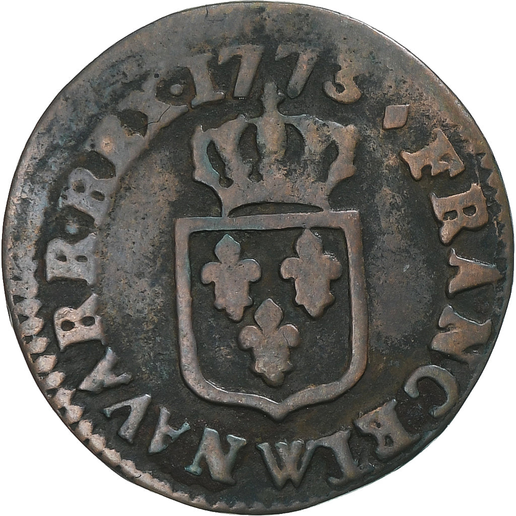 Munten, Frankrijk, Louis XV, Liard à la vieille tête, Liard, 1773, Lille, FR