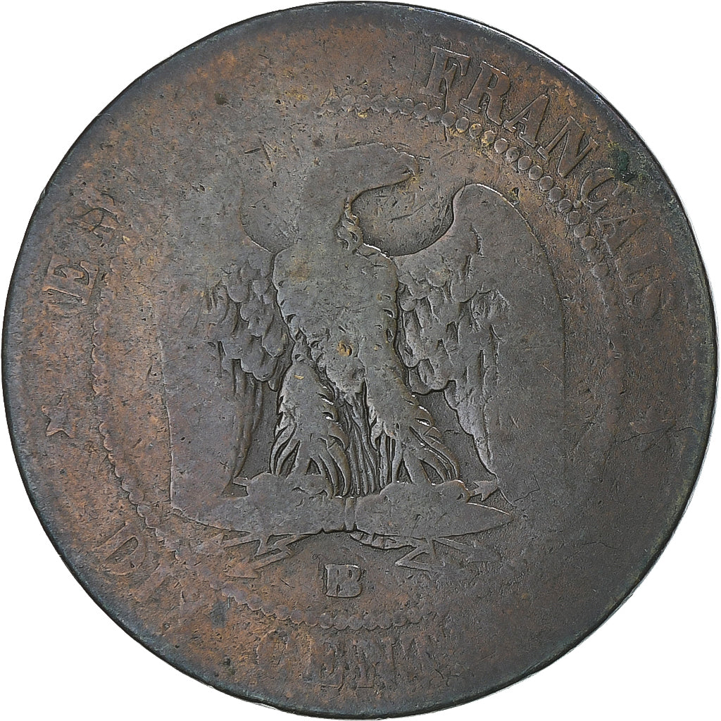 Münze, Frankreich, Napoleon III, Napoléon III, 10 Centimes, 1856, Strasbourg