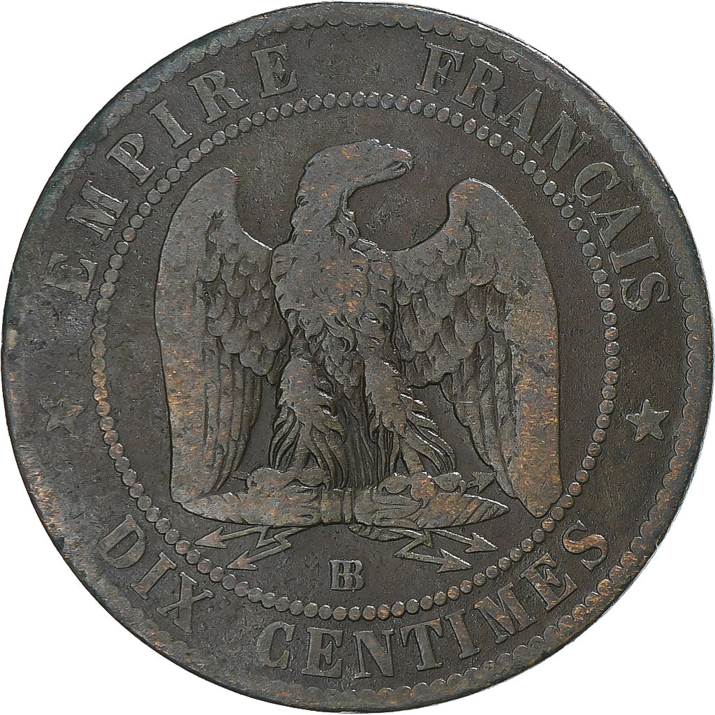 Monnaie, France, Napoleon III, Napoléon III, 10 Centimes, 1863, Strasbourg, TB