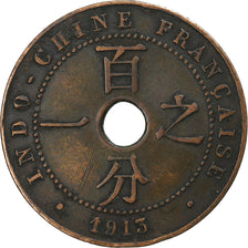 Moneta, INDOCINA FRANCESE, Cent, 1913, Paris, MB+, Bronzo, KM:12.1, Lecompte:74