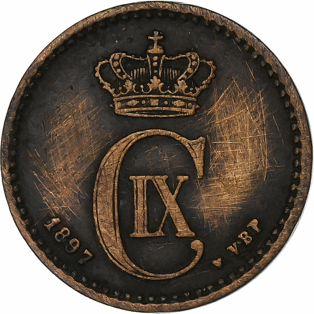 Danimarca, Christian IX, Ore, 1897, Copenhagen, Bronzo, MB+, KM:792.2