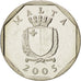 Coin, Malta, 5 Cents, 2005, MS(63), Copper-nickel, KM:95