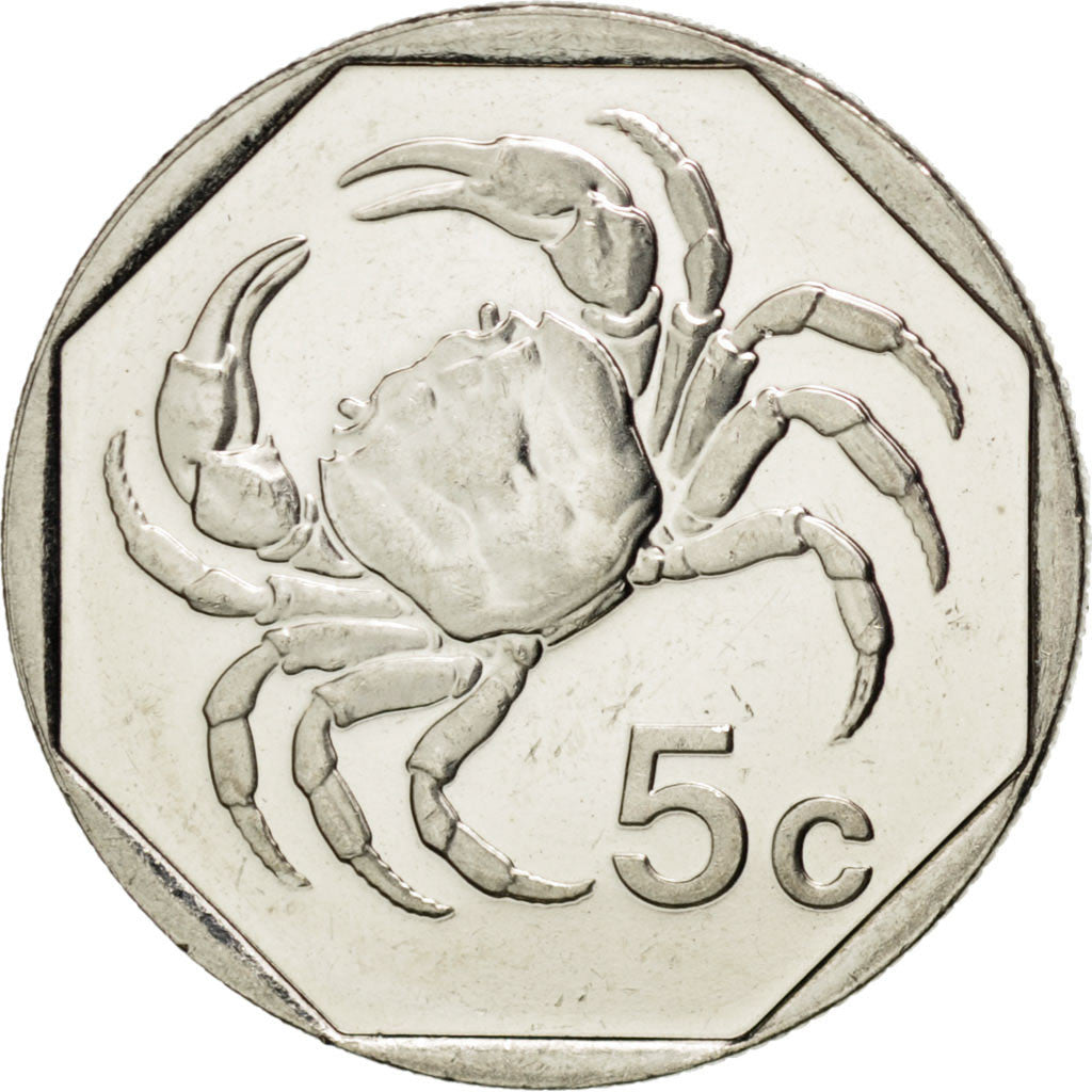 Coin, Malta, 5 Cents, 2005, MS(63), Copper-nickel, KM:95