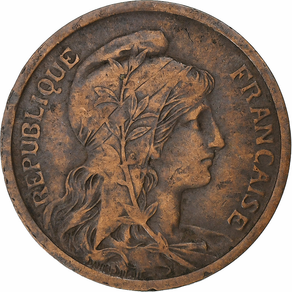 France, 2 Centimes, Dupuis, 1903, Paris, Bronze, TB+, Gadoury:107, KM:841
