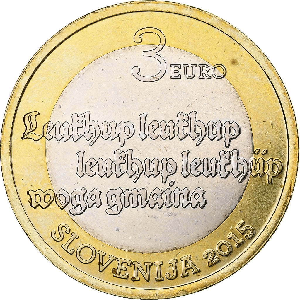Slowenien, 3 Euro, 2015, Stara Prauba 1515, UNZ, Bi-Metallic