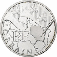 France, 10 Euro, Lorraine, 2010, Paris, AU(55-58), Silver, Gadoury:EU399