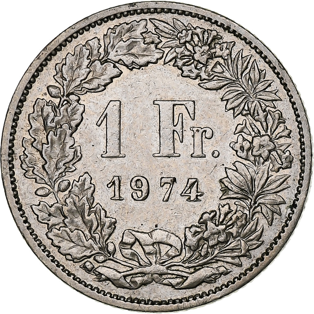 Switzerland, Franc, 1974, Bern, Copper-nickel, EF(40-45), KM:24a.1