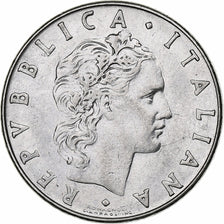 Italie, 50 Lire, 1978, Rome, TTB+, Acier inoxydable, KM:95.1