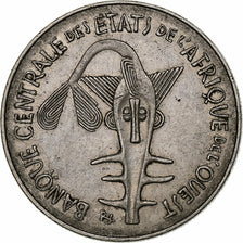 West African States, 100 Francs, 1984, EF(40-45), Nickel, KM:4