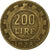 Italia, 200 Lire, 1978, Rome, BC+, Aluminio - bronce, KM:105