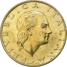 Włochy, 200 Lire, 1999, Rome, EF(40-45), Aluminium-Brąz, KM:218