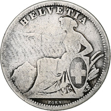 Suíça, Franc, 1861, VF(20-25), Prata