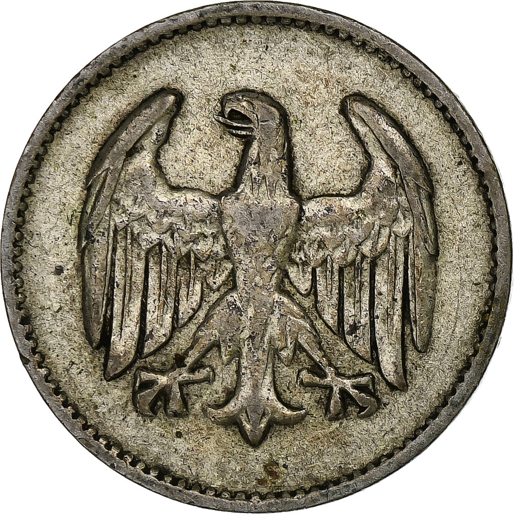ALEMANHA, REPÚBLICA DE WEIMAR, Mark, 1924, Stuttgart, VF(30-35), Prata, KM:42