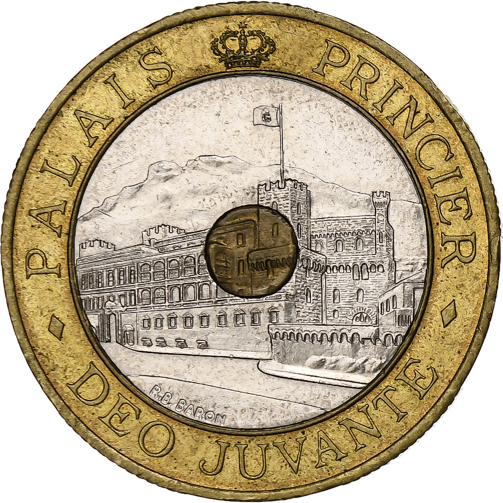 Monaco, Rainier III, 20 Francs, 1992, Tri-Metallic, AU(55-58), Gadoury:MC 161
