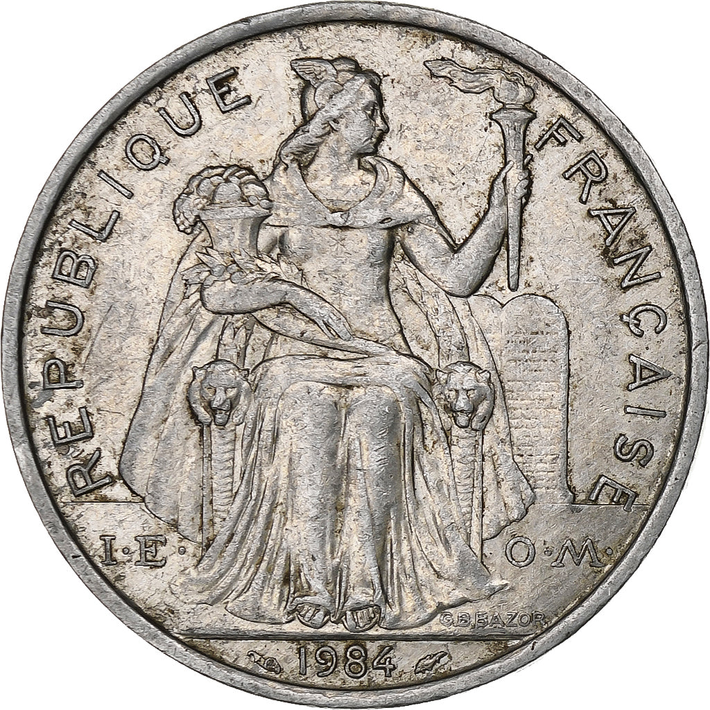 Polynésie française, 5 Francs, 1984, Paris, TB, Aluminium, KM:12
