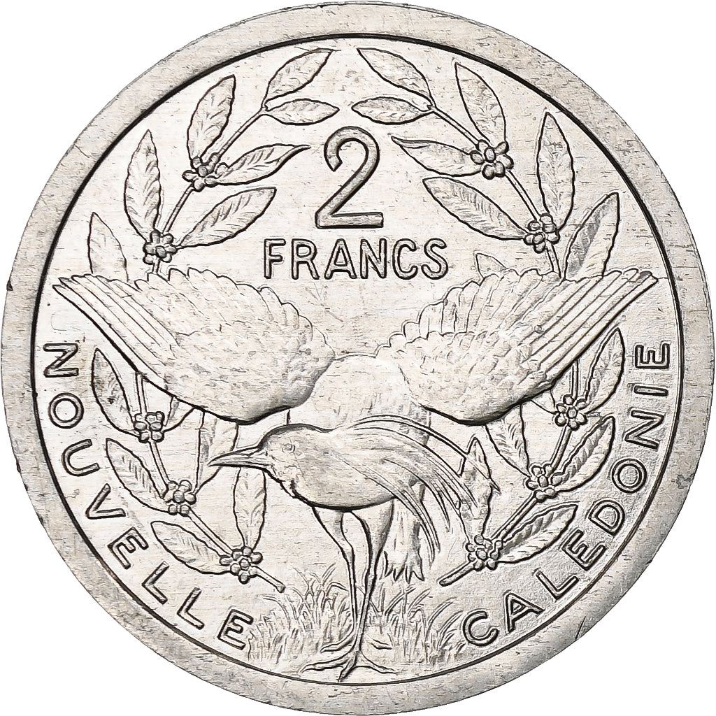 Neukaledonien, 2 Francs, 1987, Paris, Aluminium, VZ+, KM:14
