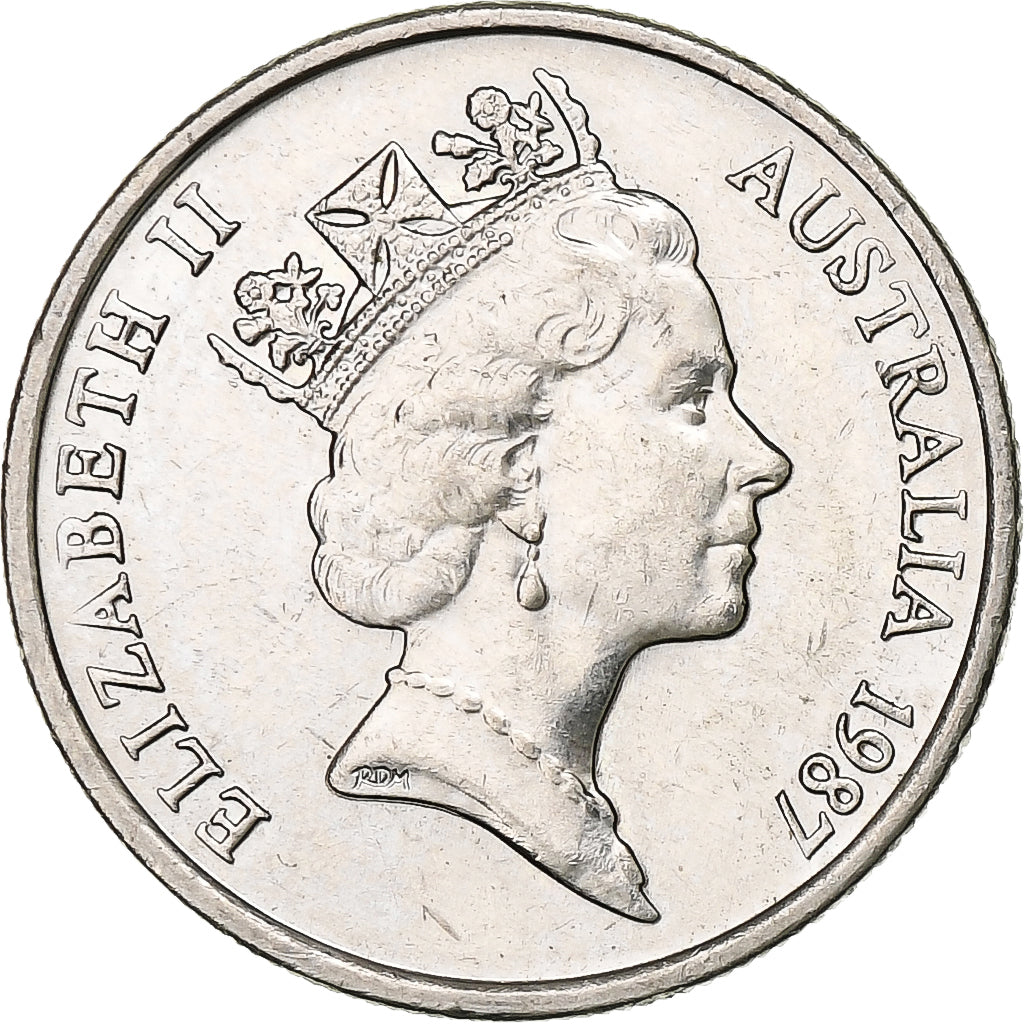Australia, Elizabeth II, 5 Cents, 1987, Copper-nickel, AU(55-58), KM:80