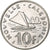 Nova Caledónia, 10 Francs, 1977, Paris, Níquel, AU(50-53), KM:11