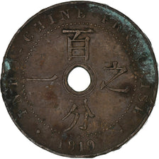 FRENCH INDO-CHINA, Cent, 1919, Paris, VF(20-25), Bronze, KM:12.1