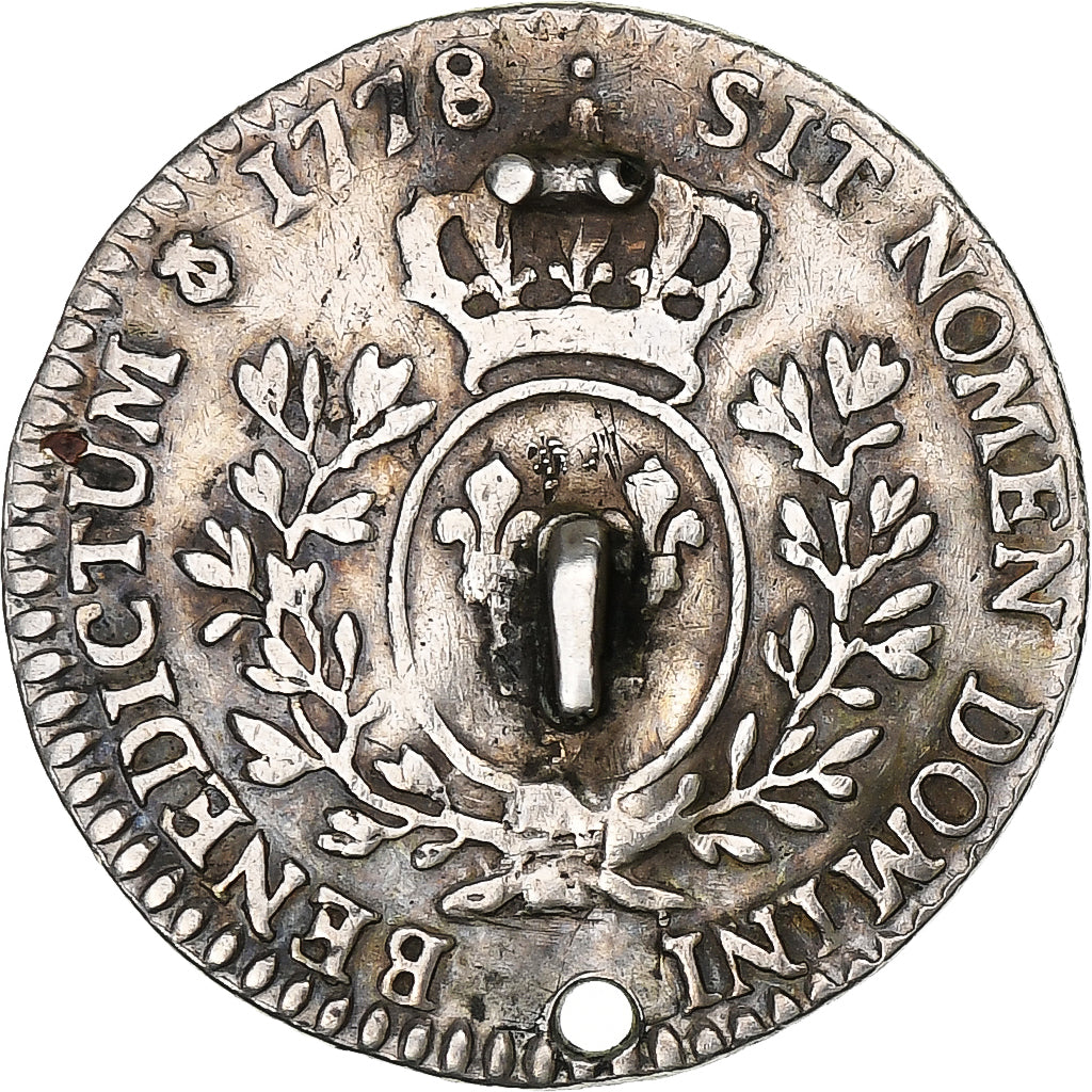 França, Louis XVI, 1/10 Ecu, 1778, VF(20-25), Prata, KM:568.1, Gadoury:353