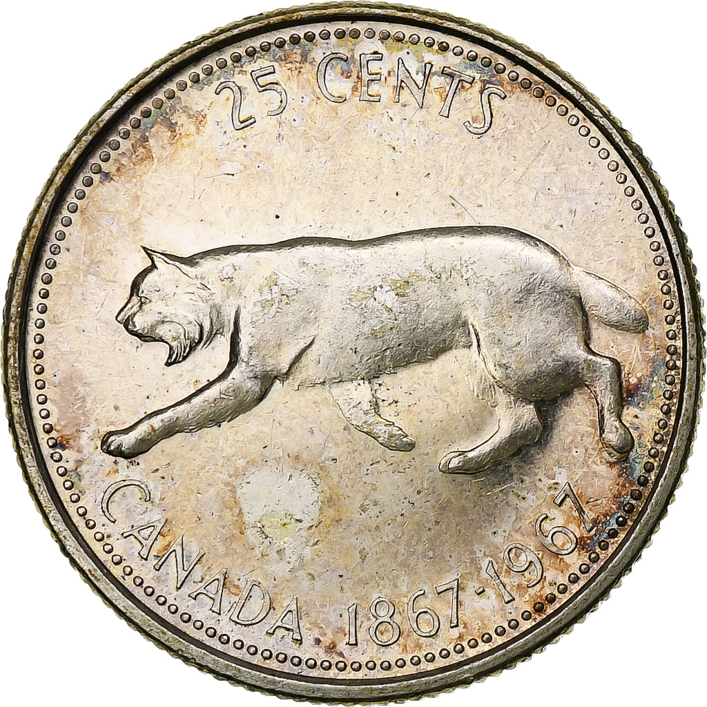 Canada, Elizabeth II, 25 Cents, 1867-1967, Royal Canadian Mint, Ottawa
