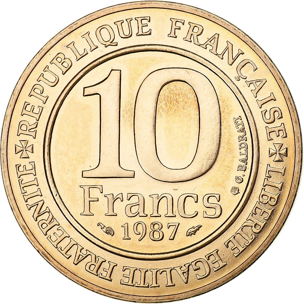 Francia, 10 Francs, Hugues Capet, 1987, FDC, Níquel - bronce, FDC, Gadoury:820