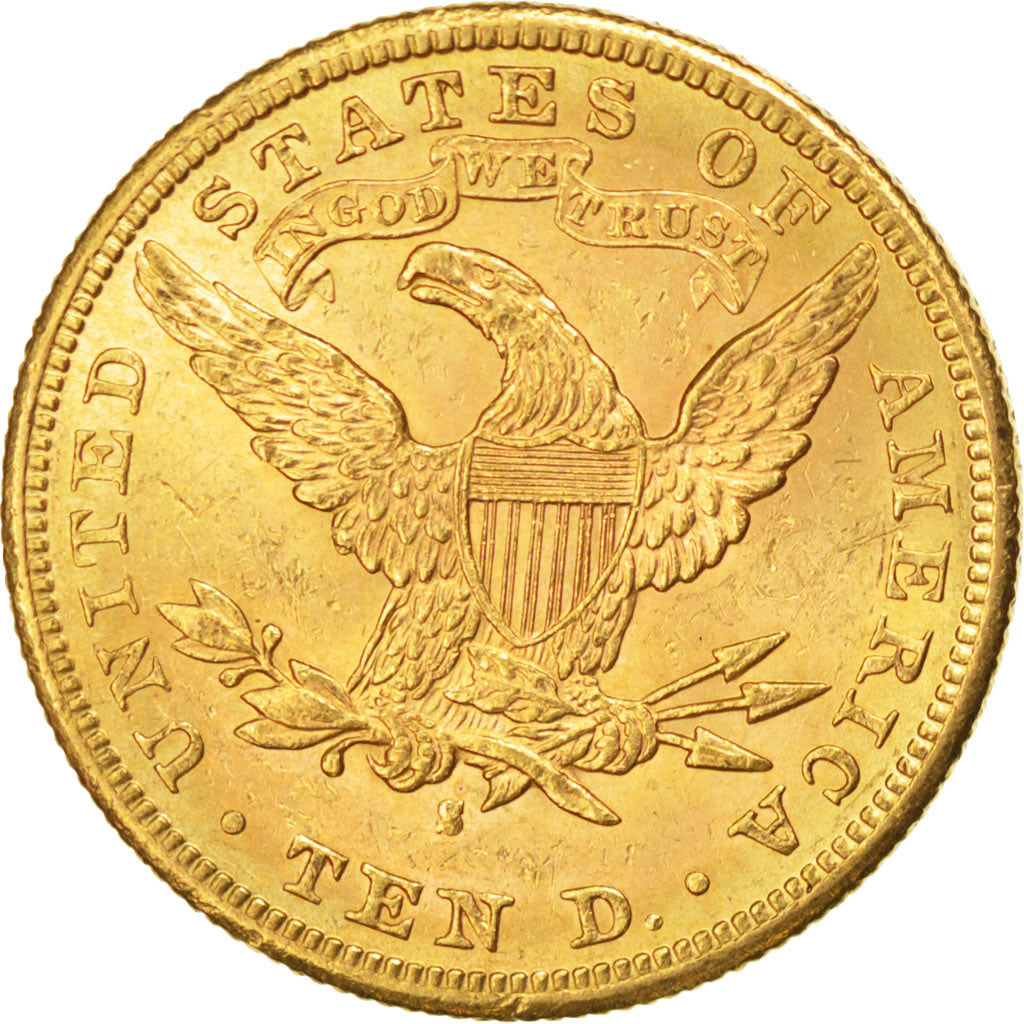 UNITED STATES, Coronet Head, $10, Eagle, 1881, U.S. Mint, KM #102, AU(50-53),...
