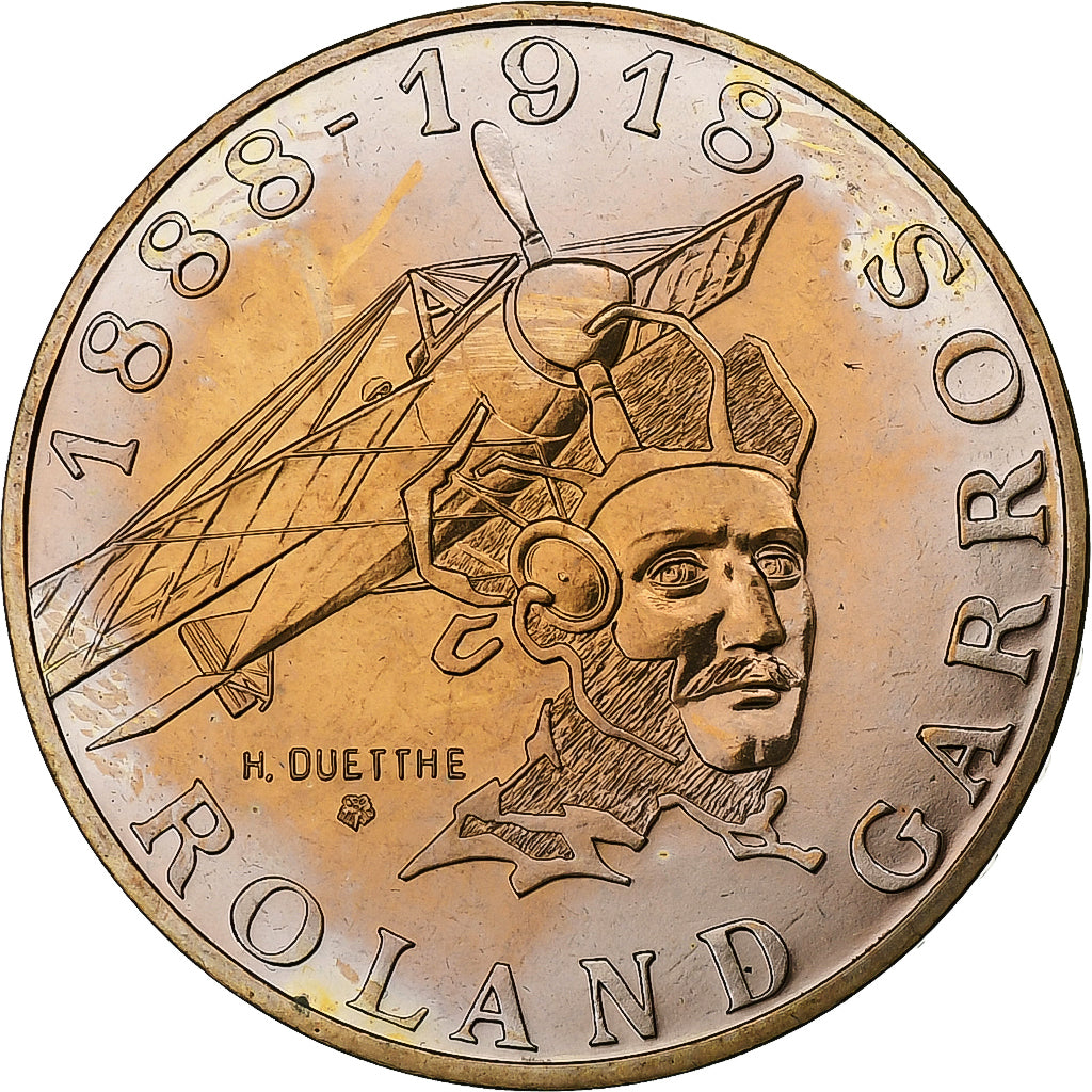 Frankrijk, 10 Francs, Roland Garros, 1988, Paris, FDC, Aluminum-Bronze, FDC