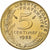 França, 5 Centimes, Marianne, 1988, Paris, FDC, Alumínio-Bronze, MS(65-70)